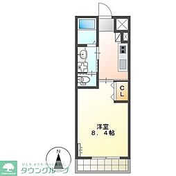 フェルトグロッサ 1Kの間取図画像