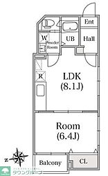 ベイホーム市川 1LDKの間取図画像