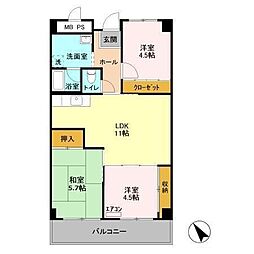 ファーストコーポ幕張本郷 3LDKの間取図画像
