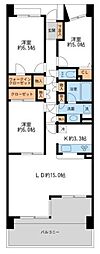 リーベスト西千葉 3LDKの間取図画像