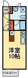 バルセローラ2 ワンルームの間取図画像