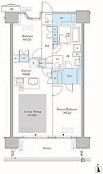 ロイヤルパークス船橋 2LDKの間取図画像