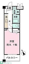 LEO伍拾伍番館 1Kの間取図画像