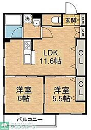 間取図画像 2LDK