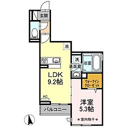 フォトアファール 1LDKの間取図画像