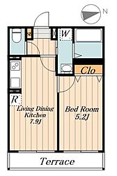 豊島区池袋本町1丁目新築PJ 1LDKの間取図画像