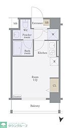 L-Flat板橋区役所前 ワンルームの間取図画像