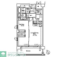 マチュリティ小石川 1LDKの間取図画像