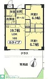 アランブラすがも 2LDKの間取図画像