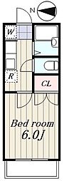 ビューパレス高松 1Kの間取図画像