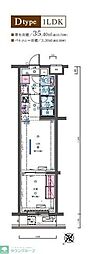 LIVCITY成増ミュジオ弐番館 1LDKの間取図画像
