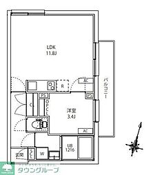 MAXIV CITY板橋区役所前 1LDKの間取図画像