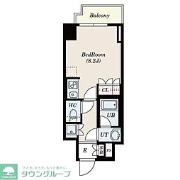 S-FORT中板橋 ワンルームの間取図画像