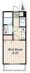 ティエドゥール椎名町 1Kの間取図画像