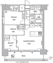 ザ・パークハビオ目白タワー 3LDKの間取図画像