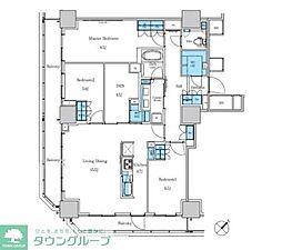 パークアクシス滝野川ラブリーズ 3LDKの間取図画像