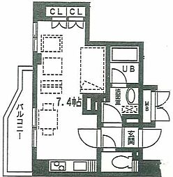 サンピエス池袋 ワンルームの間取図画像