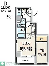 クレストコート南長崎 1LDKの間取図画像