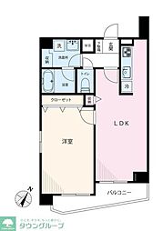 パークウェル文京千石 1LDKの間取図画像