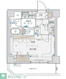 プライズ神楽坂ドゥエ 1Kの間取図画像