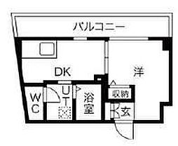 ラ・ファヴォール 1DKの間取図画像