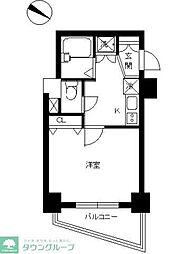 スカイコート後楽園壱番館 1Kの間取図画像