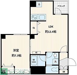 GranDuo小石川 1LDKの間取図画像