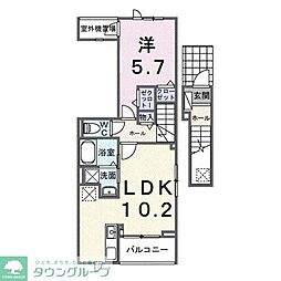 ホグワーツB 1LDKの間取図画像