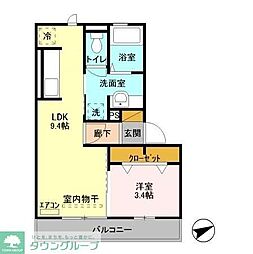 スマイル1 1LDKの間取図画像