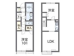 レオネクストトレジャーヒル2 2LDKの間取図画像