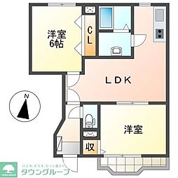 メゾン・ソレイユ 2LDKの間取図画像