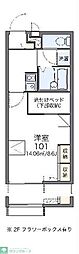 レオパレスフローラMK 1Kの間取図画像