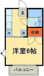 ハイツドルチェ 1Kの間取図画像