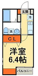 Le temps rische 1Kの間取図画像