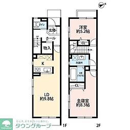 アムールS2 2LDKの間取図画像