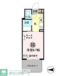 パティオ坂巻 1Kの間取図画像