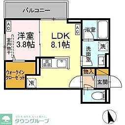 Kurashiro 1LDKの間取図画像