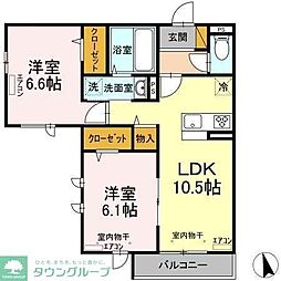 ジェンテーレ 2LDKの間取図画像