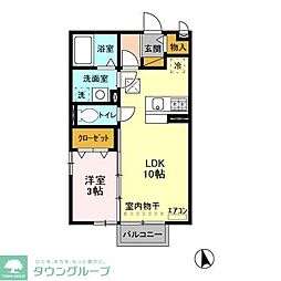 セピアパレス 1LDKの間取図画像