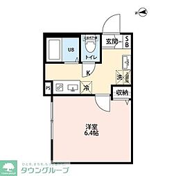 エクセラン松戸II 1Kの間取図画像