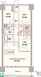クレストフォルム柏サウスウイング 3LDKの間取図画像
