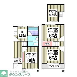 ニューファミリー北柏B棟 3SDKの間取図画像