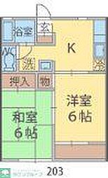 シェル・エトワール 2Kの間取図画像