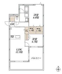 Astraea 2LDKの間取図画像