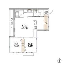 Astraea 2LDKの間取図画像