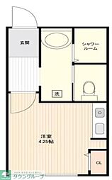 ROSSO高柳 1Kの間取図画像