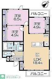 Campana Otakanomori 3LDKの間取図画像