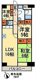 シラカワパレス 3LDKの間取図画像