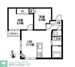 ミア流山 2LDKの間取図画像