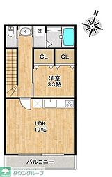 カーサ コモーダ江戸川台 1LDKの間取図画像